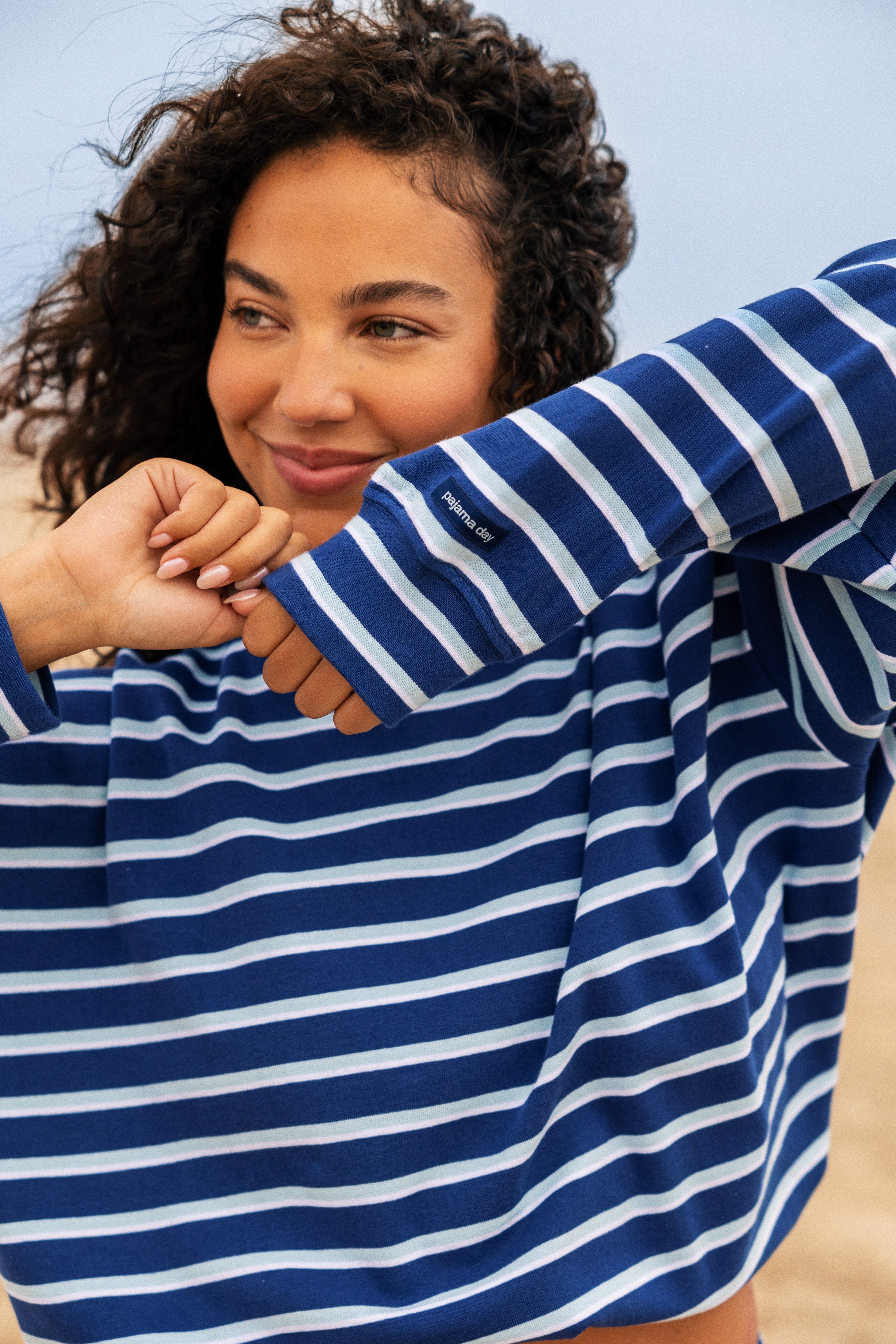Oversized Long Sleeve in Saltwater